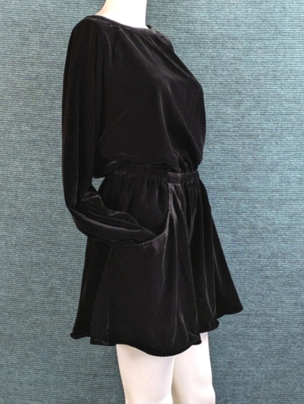 Universal Thread Black Velvet Mini-Dress NWT